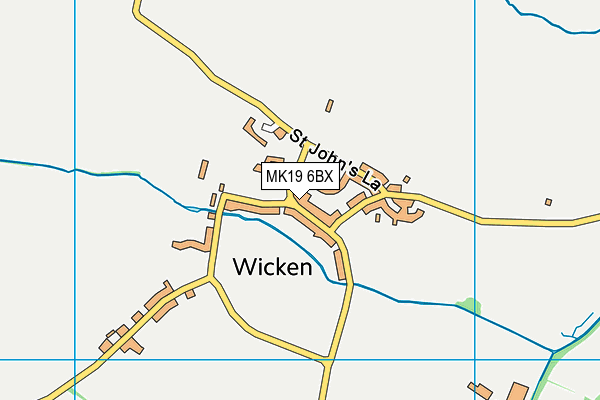 MK19 6BX map - OS VectorMap District (Ordnance Survey)