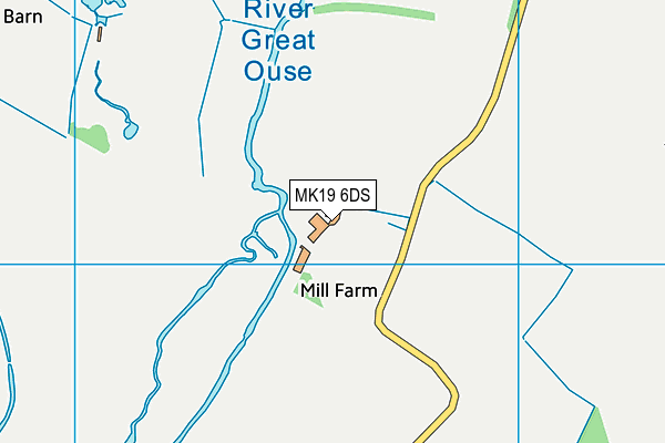 MK19 6DS map - OS VectorMap District (Ordnance Survey)