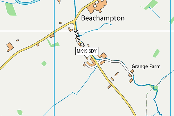 MK19 6DY map - OS VectorMap District (Ordnance Survey)