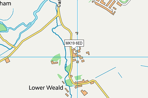 MK19 6ED map - OS VectorMap District (Ordnance Survey)