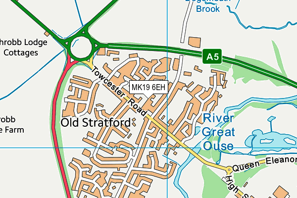 MK19 6EH map - OS VectorMap District (Ordnance Survey)