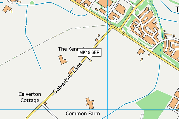 MK19 6EP map - OS VectorMap District (Ordnance Survey)