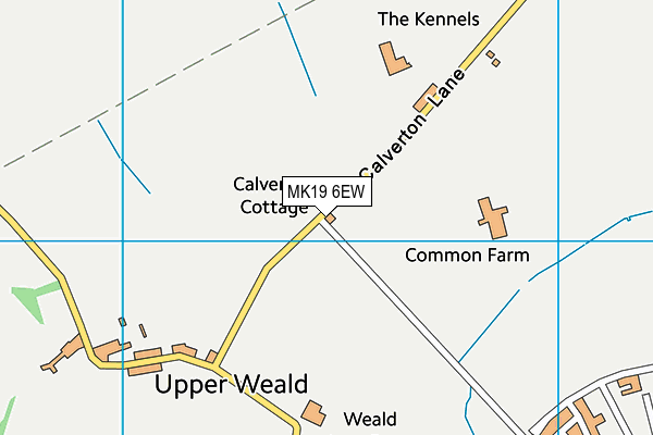 MK19 6EW map - OS VectorMap District (Ordnance Survey)