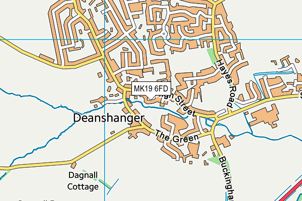 MK19 6FD map - OS VectorMap District (Ordnance Survey)