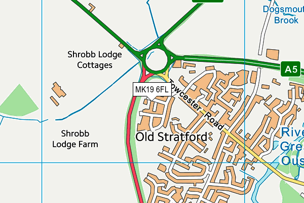 MK19 6FL map - OS VectorMap District (Ordnance Survey)