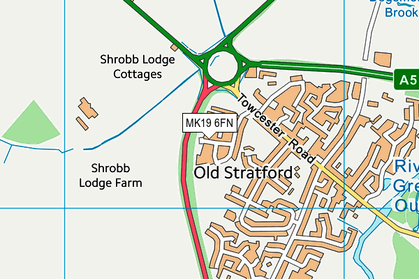 MK19 6FN map - OS VectorMap District (Ordnance Survey)