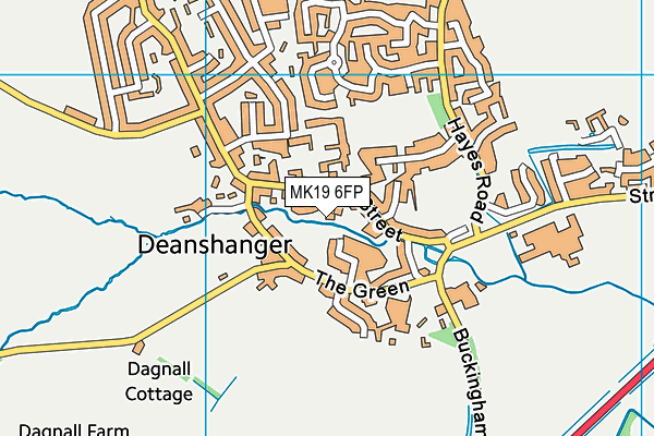 MK19 6FP map - OS VectorMap District (Ordnance Survey)