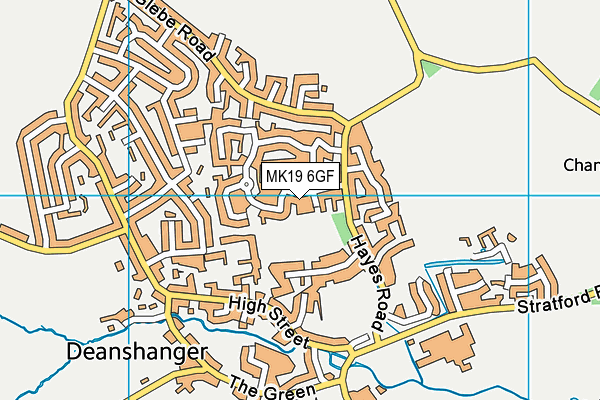 MK19 6GF map - OS VectorMap District (Ordnance Survey)