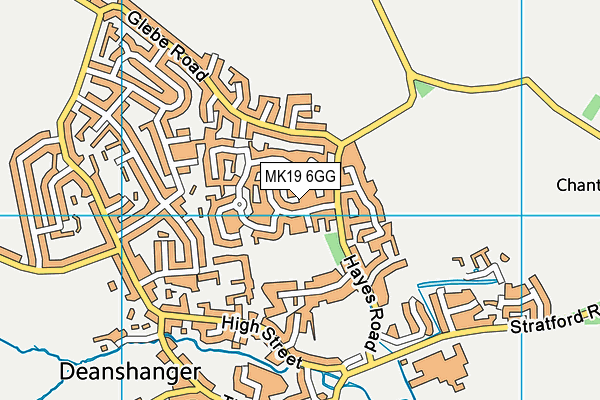 MK19 6GG map - OS VectorMap District (Ordnance Survey)