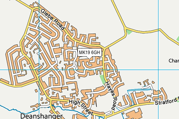 MK19 6GH map - OS VectorMap District (Ordnance Survey)