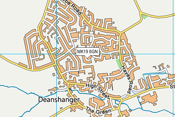 MK19 6GN map - OS VectorMap District (Ordnance Survey)