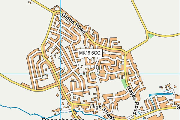 MK19 6GQ map - OS VectorMap District (Ordnance Survey)