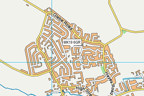 MK19 6GR map - OS VectorMap District (Ordnance Survey)