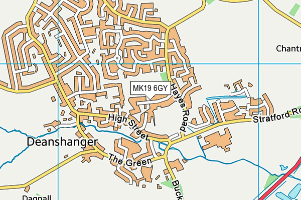 MK19 6GY map - OS VectorMap District (Ordnance Survey)