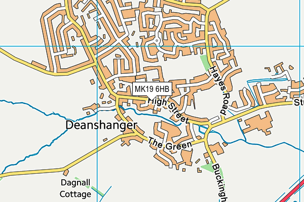 MK19 6HB map - OS VectorMap District (Ordnance Survey)