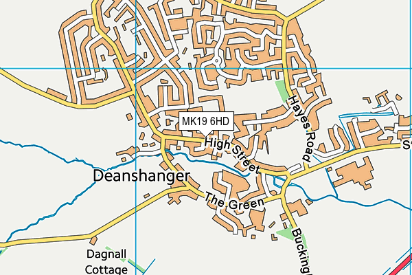 MK19 6HD map - OS VectorMap District (Ordnance Survey)