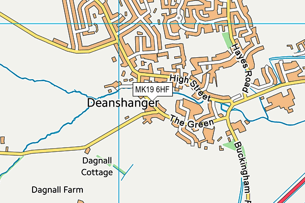 MK19 6HF map - OS VectorMap District (Ordnance Survey)