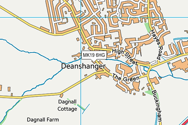 MK19 6HG map - OS VectorMap District (Ordnance Survey)