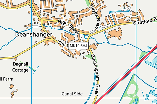 Deanshanger Primary School map (MK19 6HJ) - OS VectorMap District (Ordnance Survey)