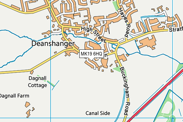MK19 6HQ map - OS VectorMap District (Ordnance Survey)