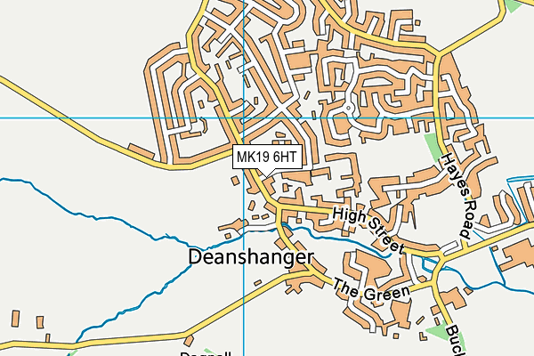 MK19 6HT map - OS VectorMap District (Ordnance Survey)