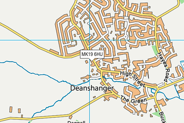 Deanshanger Sports Club map (MK19 6HU) - OS VectorMap District (Ordnance Survey)