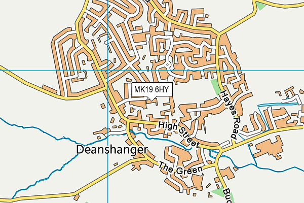 MK19 6HY map - OS VectorMap District (Ordnance Survey)