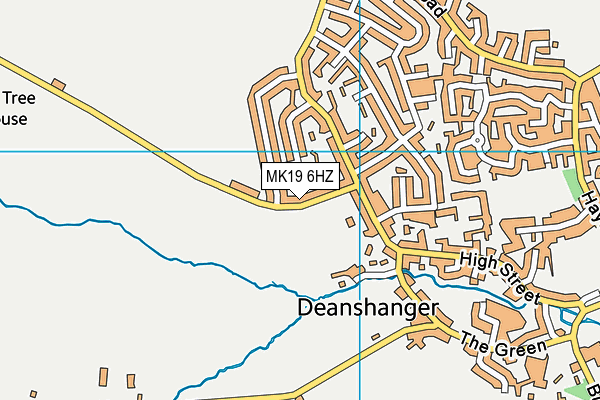 MK19 6HZ map - OS VectorMap District (Ordnance Survey)