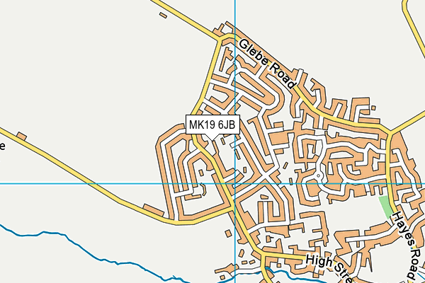 MK19 6JB map - OS VectorMap District (Ordnance Survey)