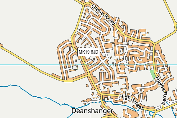 MK19 6JD map - OS VectorMap District (Ordnance Survey)