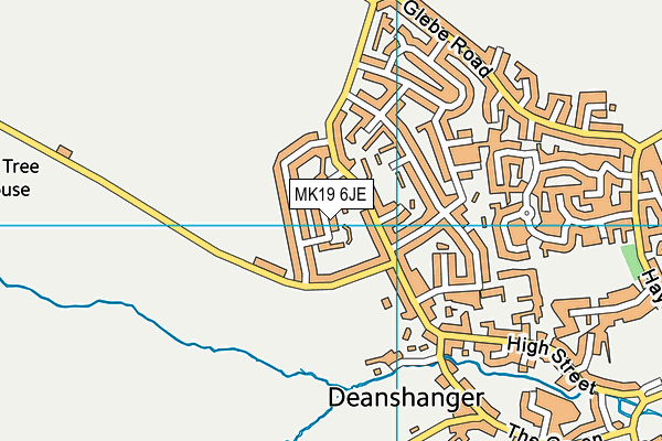 MK19 6JE map - OS VectorMap District (Ordnance Survey)