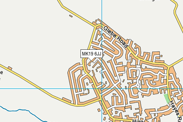 MK19 6JJ map - OS VectorMap District (Ordnance Survey)