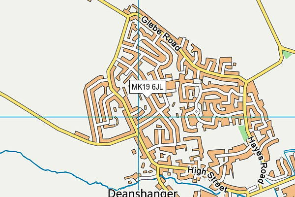 MK19 6JL map - OS VectorMap District (Ordnance Survey)