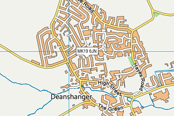 MK19 6JN map - OS VectorMap District (Ordnance Survey)