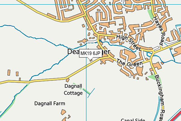 MK19 6JP map - OS VectorMap District (Ordnance Survey)