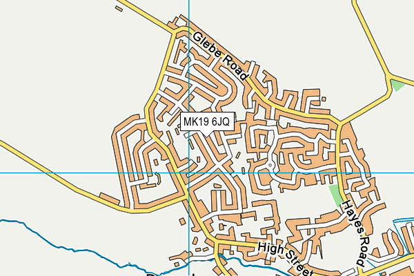 MK19 6JQ map - OS VectorMap District (Ordnance Survey)