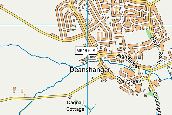 MK19 6JS map - OS VectorMap District (Ordnance Survey)