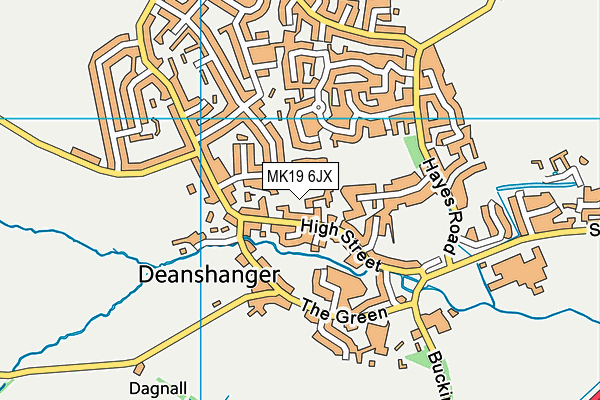 MK19 6JX map - OS VectorMap District (Ordnance Survey)