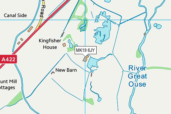 MK19 6JY map - OS VectorMap District (Ordnance Survey)