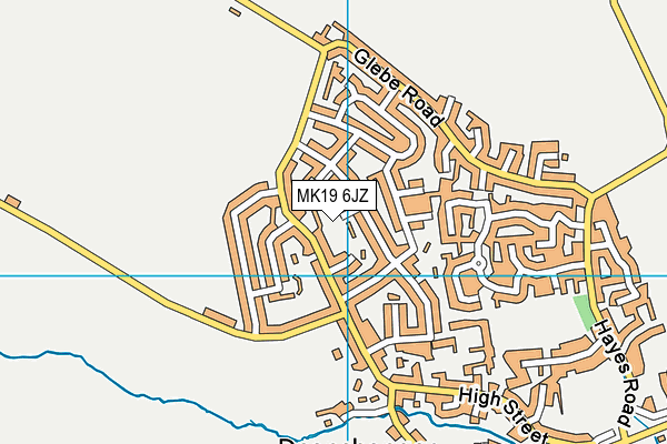 MK19 6JZ map - OS VectorMap District (Ordnance Survey)