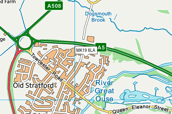 MK19 6LA map - OS VectorMap District (Ordnance Survey)