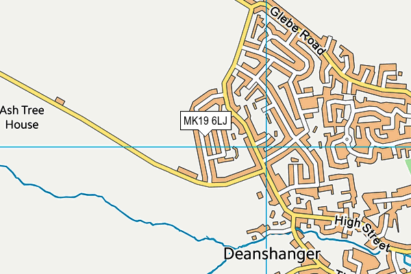 MK19 6LJ map - OS VectorMap District (Ordnance Survey)
