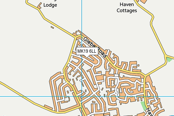 MK19 6LL map - OS VectorMap District (Ordnance Survey)