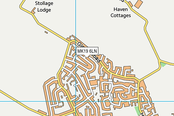MK19 6LN map - OS VectorMap District (Ordnance Survey)