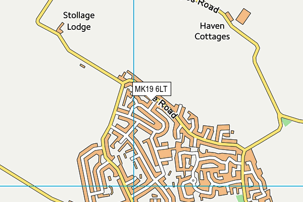 MK19 6LT map - OS VectorMap District (Ordnance Survey)
