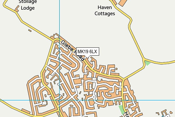 MK19 6LX map - OS VectorMap District (Ordnance Survey)