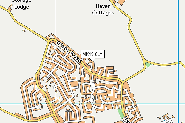 MK19 6LY map - OS VectorMap District (Ordnance Survey)