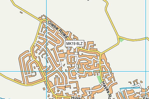 MK19 6LZ map - OS VectorMap District (Ordnance Survey)