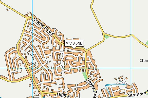 MK19 6NB map - OS VectorMap District (Ordnance Survey)