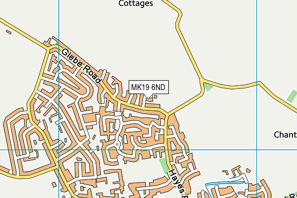 MK19 6ND map - OS VectorMap District (Ordnance Survey)